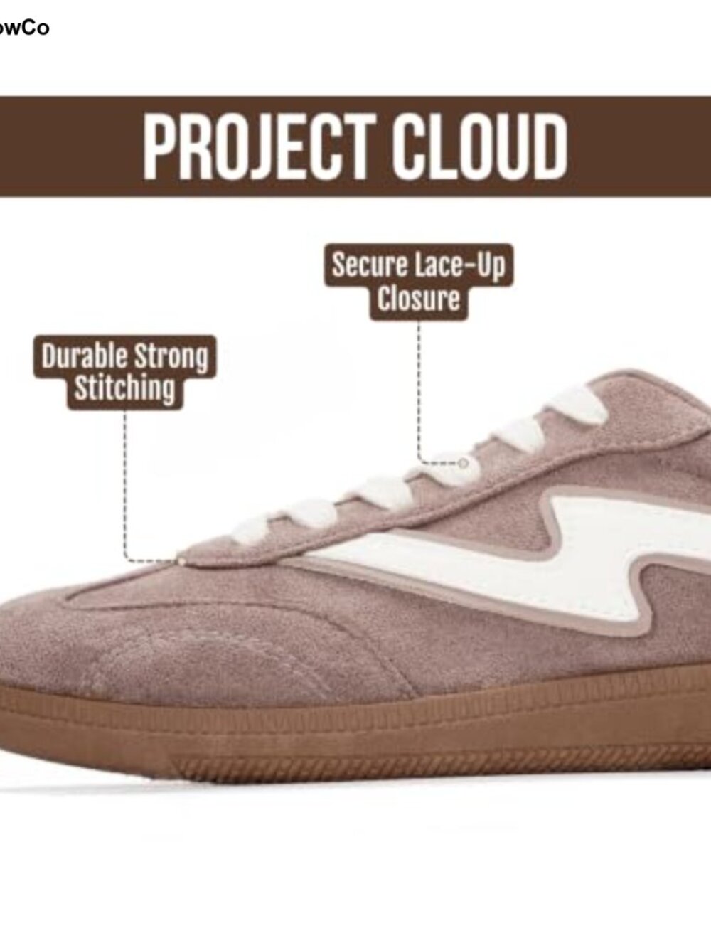 Womens Comfortable Walking Sneakers Memory Foam Non-Slip Lace-Up - Picture 2 of 5